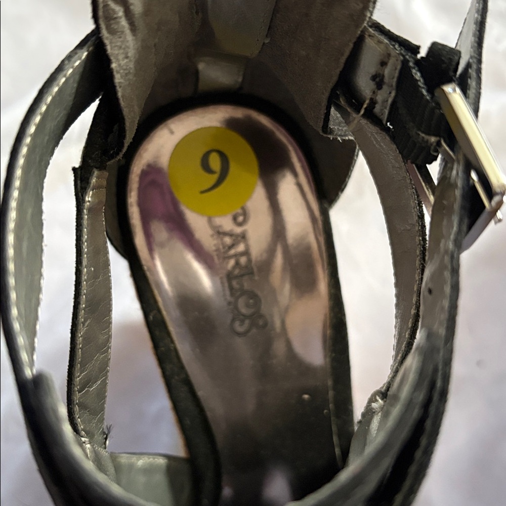 Carlos by Carlos Santana Black Espadrille Wedge Sandals - Picture 4 of 4